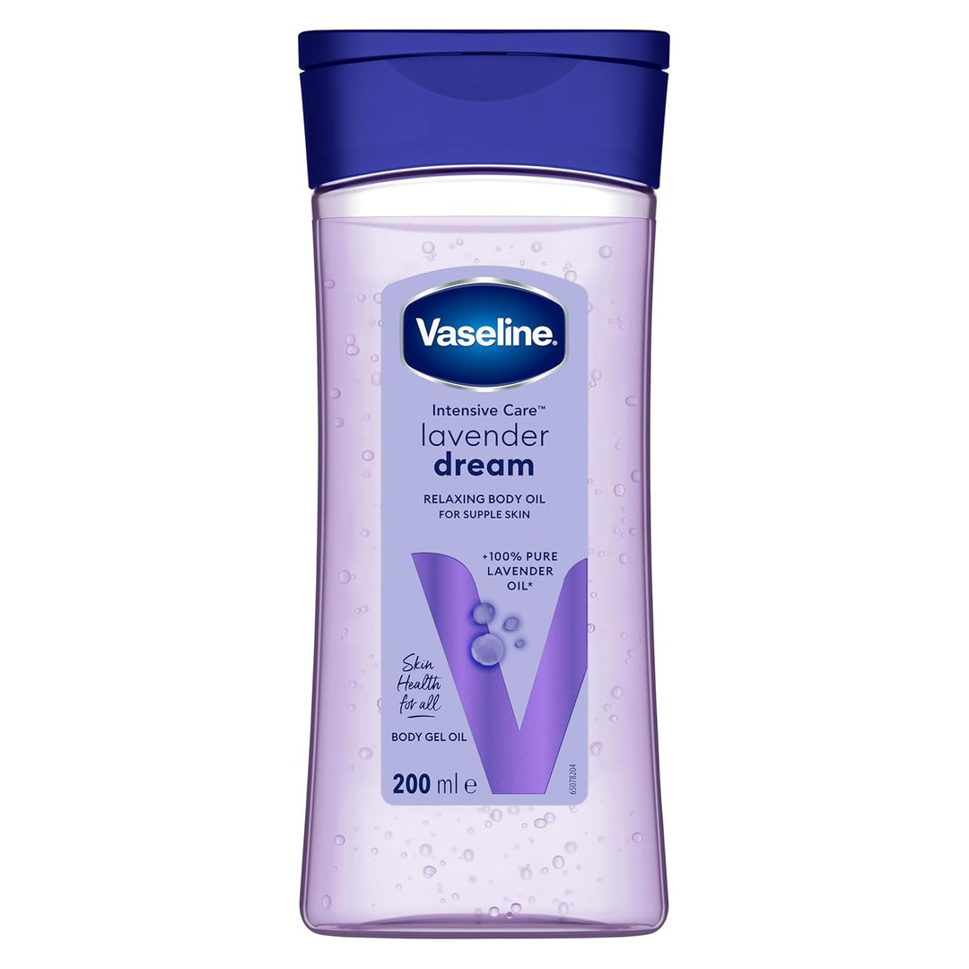 Vaseline Intensive Care Lavender Dream für geschmeidige Haut – Entspannendes Körpergel-Öl mit 100% r