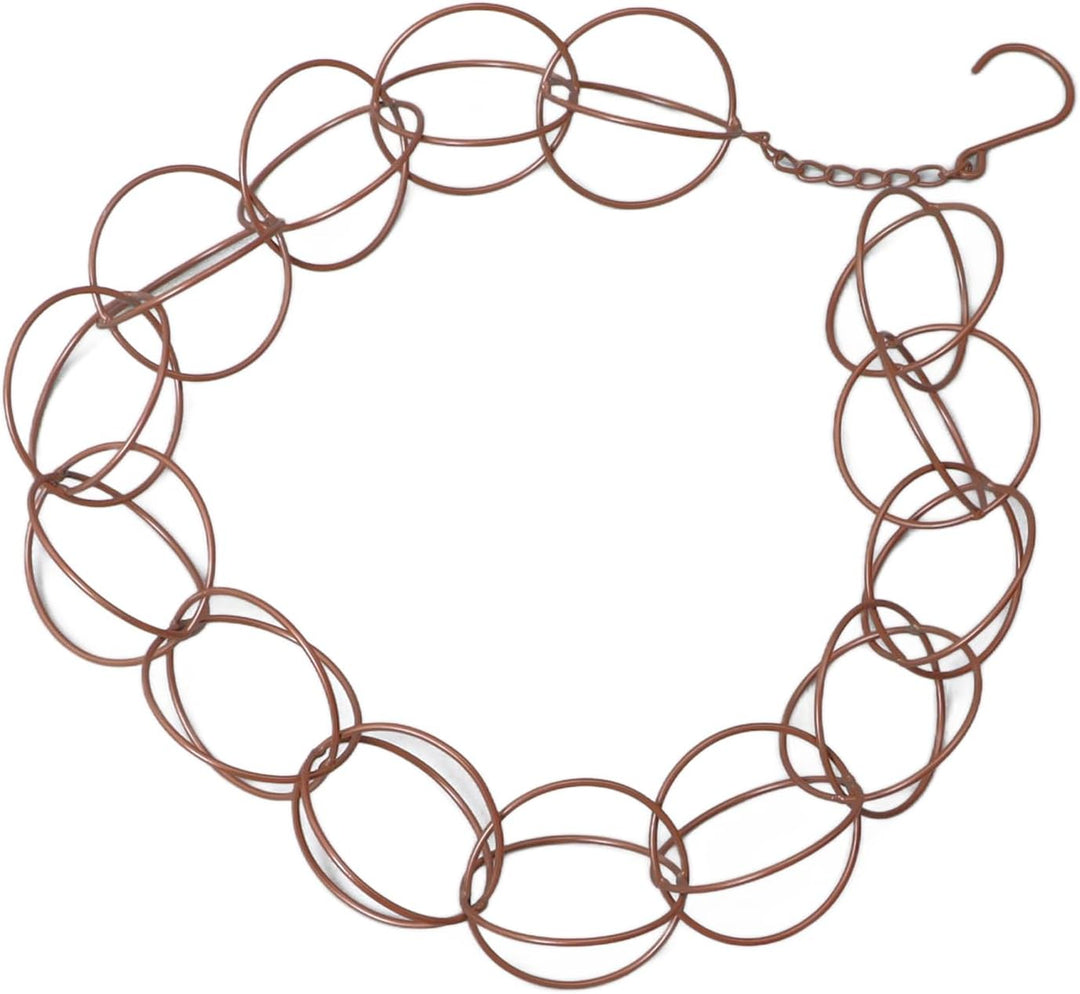 Metall-Regenkette mit Haken, Elegante Stabile Kreis-Windspiel-Hänge-Regenkette für Zuhause, Balkon,