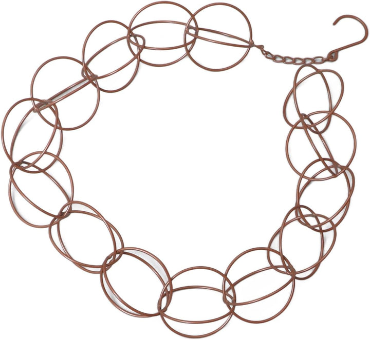 Metall-Regenkette mit Haken, Elegante Stabile Kreis-Windspiel-Hänge-Regenkette für Zuhause, Balkon,