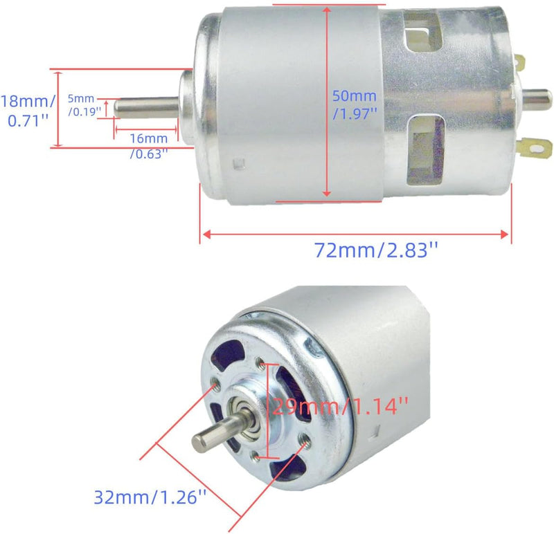 CHANCS DC Magnetic Motor 895 DC Motor 12V/24V 6000RPM 12000RPM 12000RPM Elektrische Bohrmaschine mit