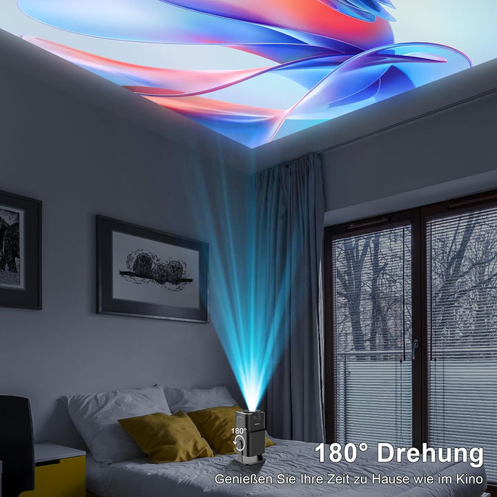 【HY320 Mini】Beamer Full HD Unterstützt 4K,Android Beamer Outdoor Handy,Portable Heimkino Mini Projek