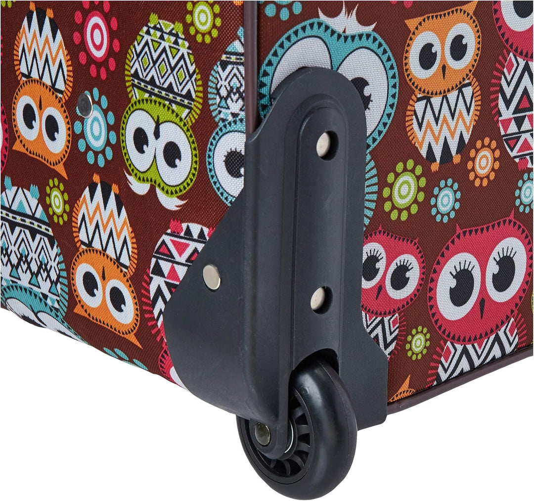 Rockland Vara Softside Gepäck-Set, 3-teilig, Eule, 20 inch,22 inch,28 inch, Vara Softside Gepäckset