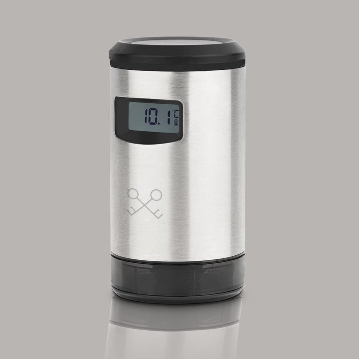 Les Petits Champs Automatische Vakuumpumpe WOM820 Edelstahl, Aufbewahrung von Wein bis zu 7 Tage, au
