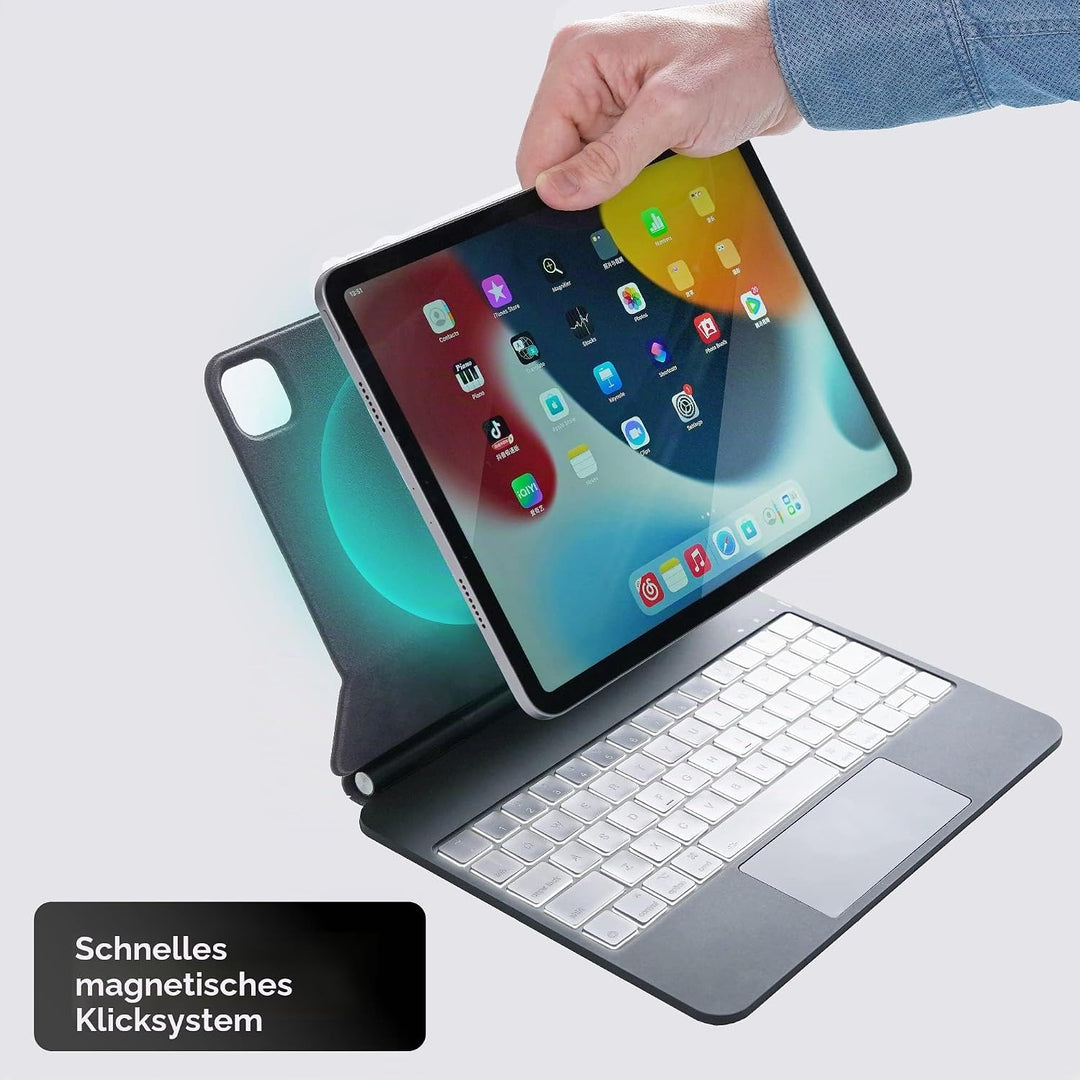Magic Keyboard für iPad Pro 13" (M4,2024 / M5,2025), Tastatur Hülle für iPad Pro 13 Zoll (M5, 2025),
