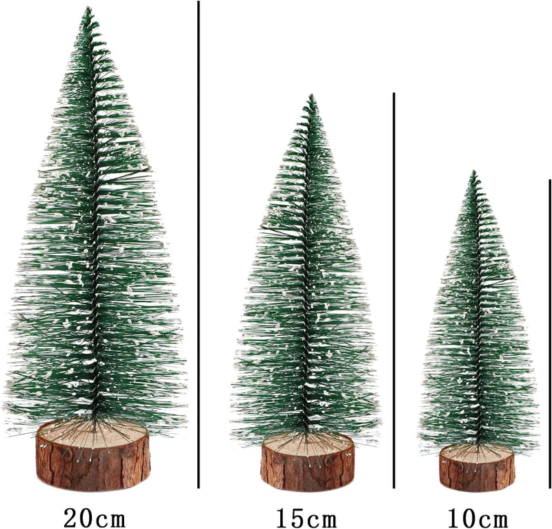 Mini Grün Tannenbaum, 9 Stück Mini Weihnachtsbaum künstlich, Künstlicher Weihnachtsbaum Miniatur, Ta