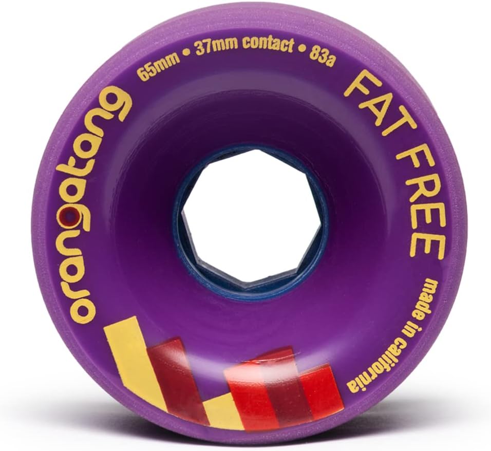 Longboard Räder Orangatang Fat Free 65mm 83a Rollen uni, uni