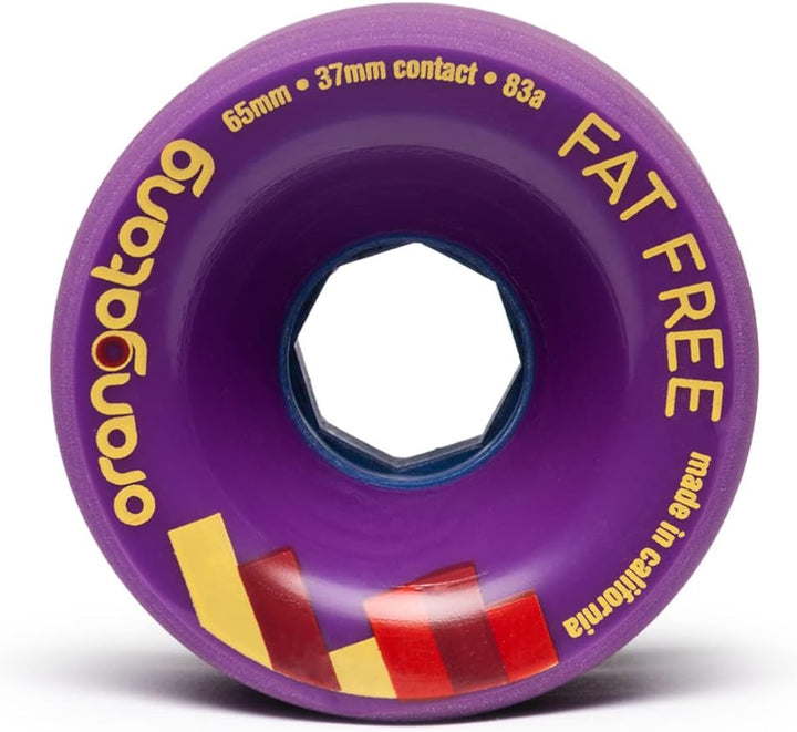 Longboard Räder Orangatang Fat Free 65mm 83a Rollen uni, uni