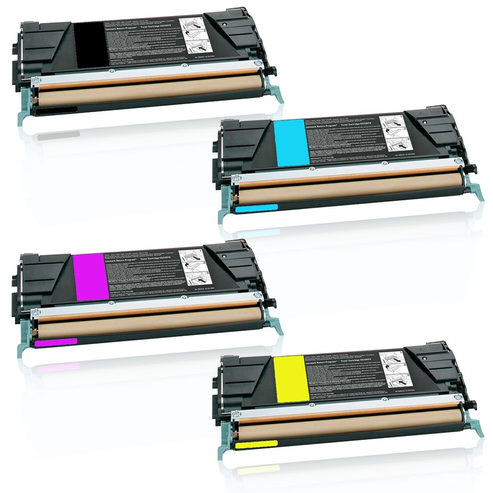 (4er Set LEXMARK C520 (BK+C+M+Y)) • 4er Set Kompatibel Toner für LEXMARK C-520K C520 K C520-K C520-C