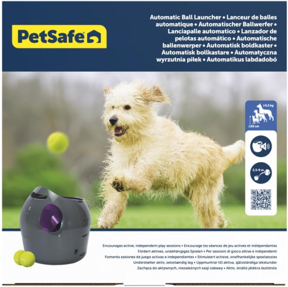 PetSafe Automatisches Hundespielzeug, interaktiver Tennisballwerfer für Hunde, wasserdicht, 1 Stück