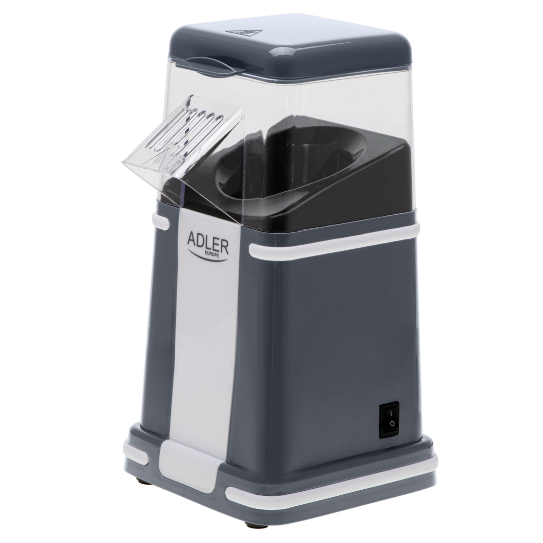 Adler AD 4511 Elektrische Popcornmaschine, 1200 W, ölfreies Verfahren, Heissluft, kompakt, modernes