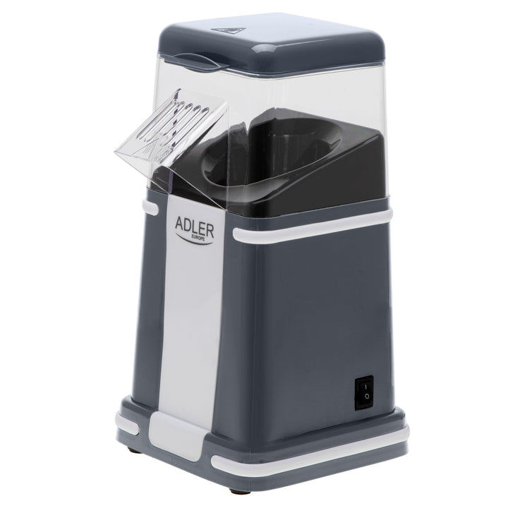 Adler AD 4511 Elektrische Popcornmaschine, 1200 W, ölfreies Verfahren, Heissluft, kompakt, modernes