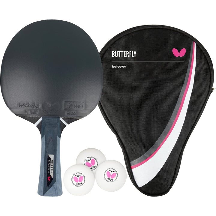 Butterfly® Timo Boll Titanium Tischtennisschläger | mit Carbon Lage | ITTF zertifizierter Wakaba Bel