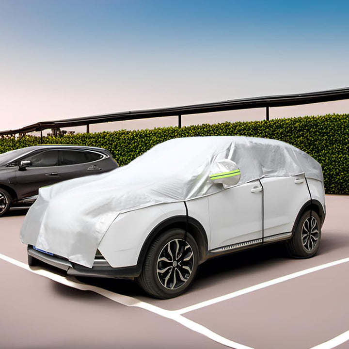 Konnfeir Halbgarage für Auto Windschutzscheibe Abdeckplane Winter Sommer Autoabdeckung wasserdicht A