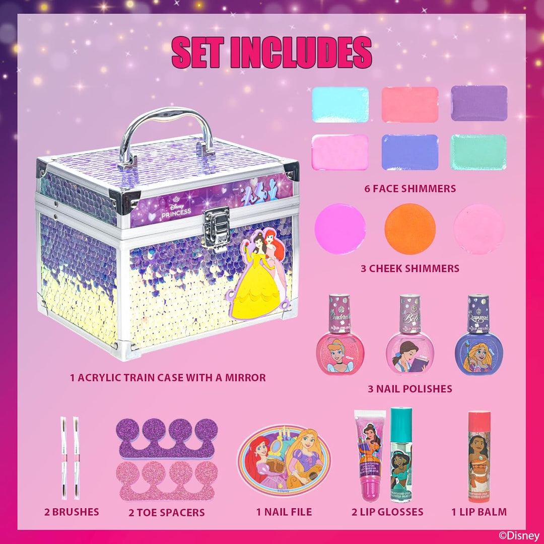 Disney-girls zugset mit schönheitskuch, mädel mit make-up für kinder, echte wasche-uniformen, die pa