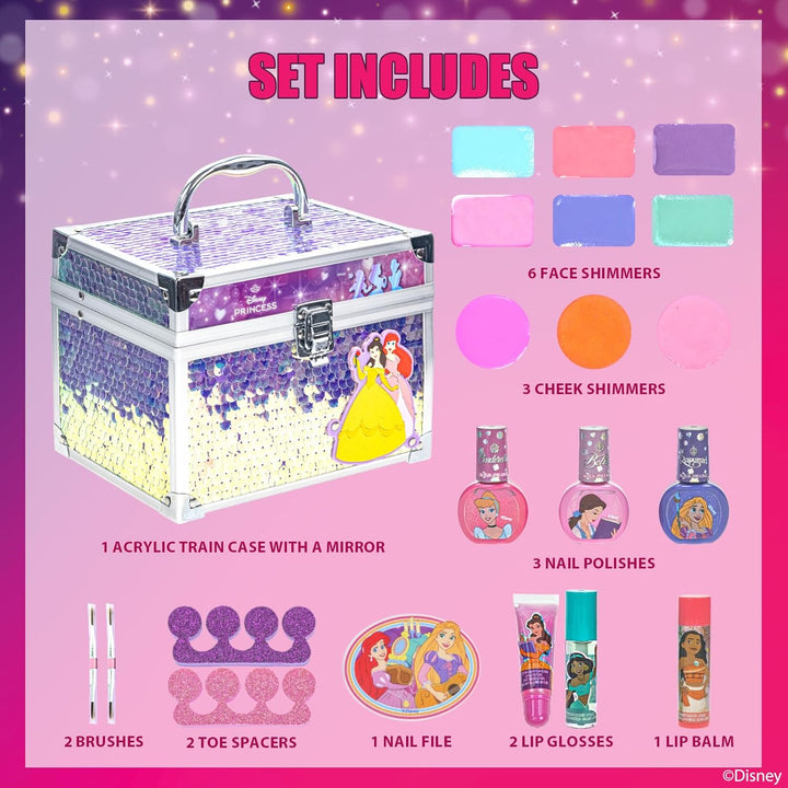 Disney-girls zugset mit schönheitskuch, mädel mit make-up für kinder, echte wasche-uniformen, die pa
