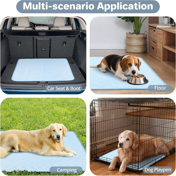 2pcs Urinunterlage Matte 70x100CM, Kühlmatte für Hunde, Pet Cooling Mat Waschbar, wasserdicht Urinie