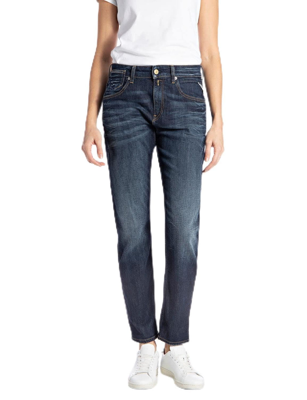 Replay Damen Jeans Marty Boyfit Bio 23W / 30L Dark Blue 007-1, 23W / 30L Dark Blue 007-1