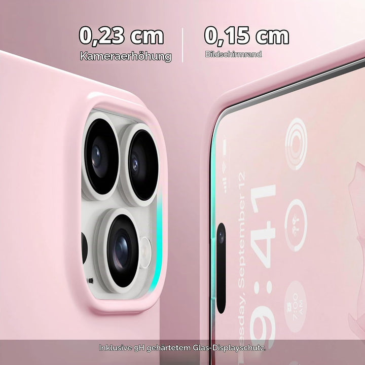 GONEZ für iPhone 15 Pro Hülle Silikon 6,1 Zoll &amp; Displayschutz, [MagSafe-kompatibel] dünne Handyhüll