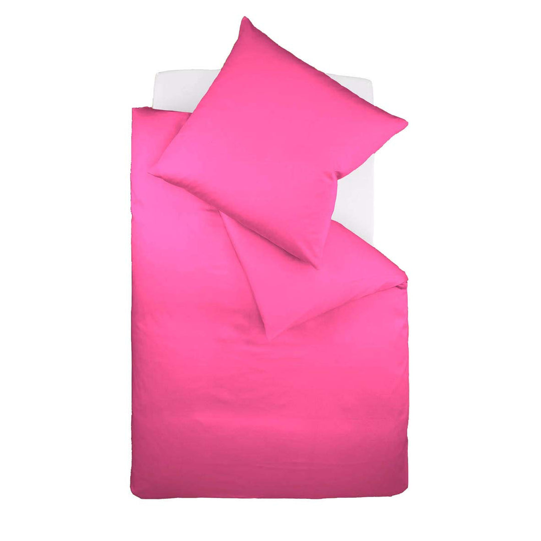 fleuresse Uni-Colours Bettwäsche-Set, Mako Satin, 100 Prozent Baumwolle, Fb. Cassis, 240 x 220 cm Li