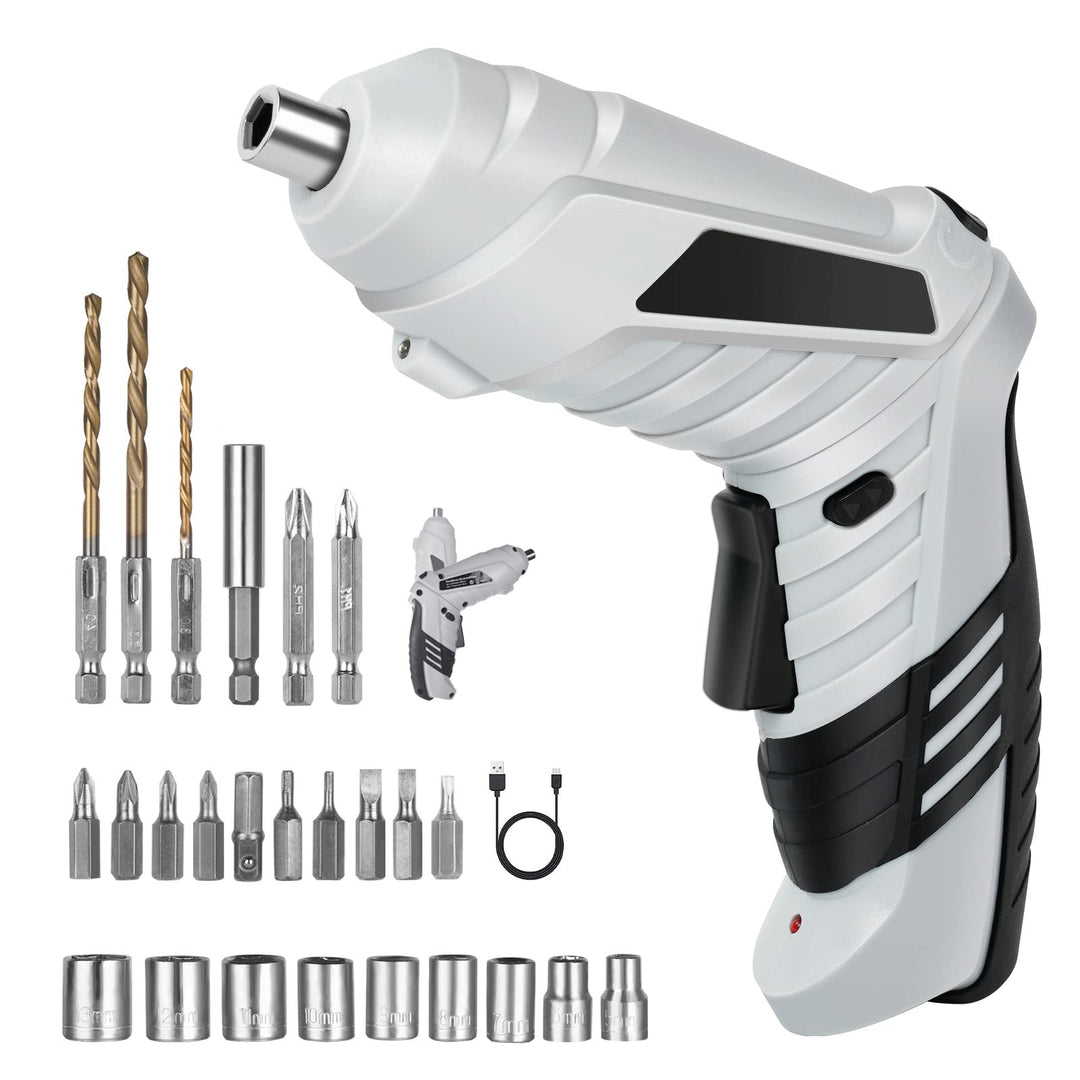 flintronic Klein, Mini Akkuschrauber con LED-Licht, 1300mAh Akku Wiederaufladbar, 3,6V Akkuschrauber