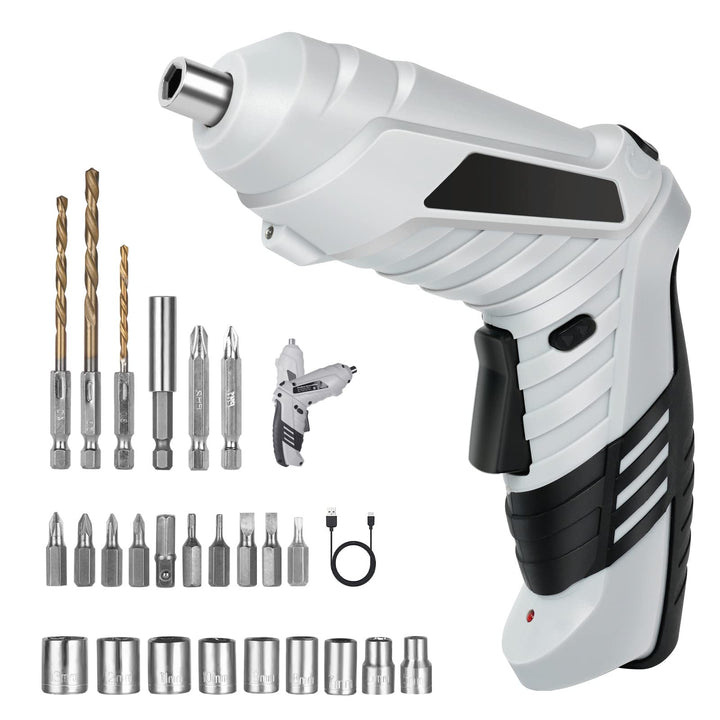 flintronic Klein, Mini Akkuschrauber con LED-Licht, 1300mAh Akku Wiederaufladbar, 3,6V Akkuschrauber