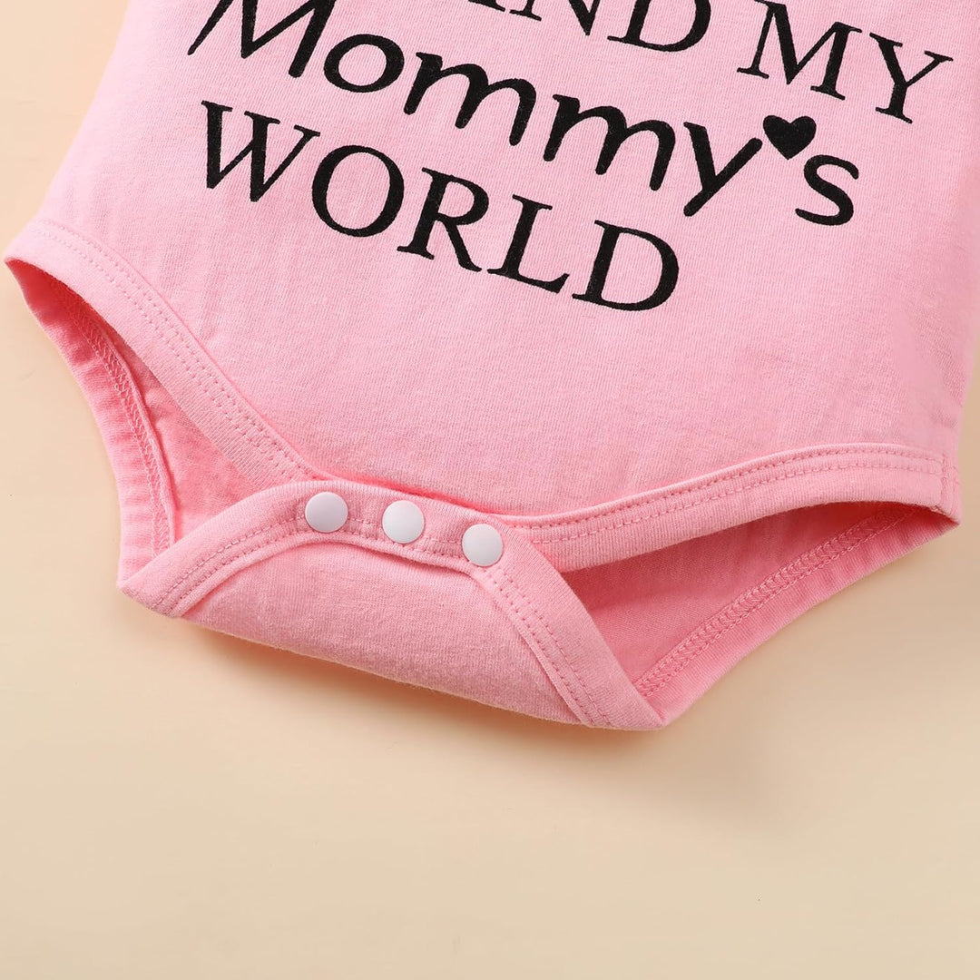 UUAISSO Neugeborenes Baby Mädchen Kleidung Papas Mädchen Langarm Strampler Tops Blumenhosen Sets Sti