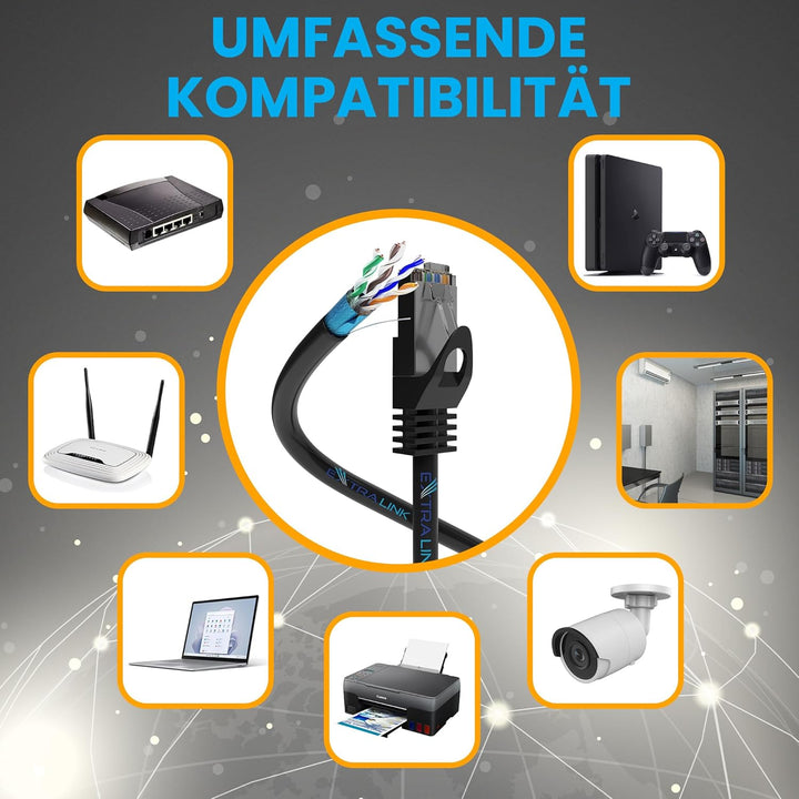 EXTRALINK CAT 5E FTP F/UTP Outdoor Ethernet Kabel 305 METER Extern Twisted Pair Internet Kabel LAN V