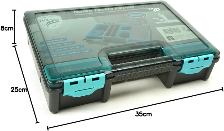 JVS Match Tackle Topbox Waterproof 35x25x8cm - Fischkoffer - Feeder Box - Aufbewahrungsbox - Tackleb