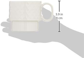 Sagaform Teebecher 400 ml, Coffee&More Kollektion, Farbe Weiss, aus Steingut, Höhe 9 cm, Durchmesser