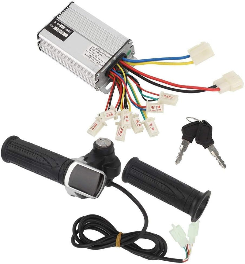 MAGT Elektro-Fahrradregler, 48V 1000W Motordrehzahlregler-Set Motor Controller Set mit Gasgriff und