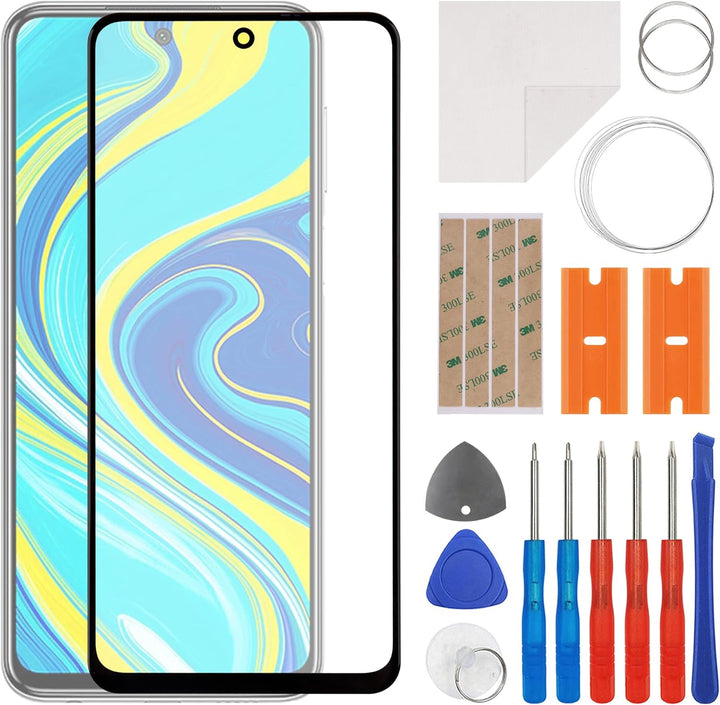 swark Display Glas Frontglas Reparatur Set kompatibel mit Redmi Note 9S M2003J6A1G & Redmi Note 9 Pr