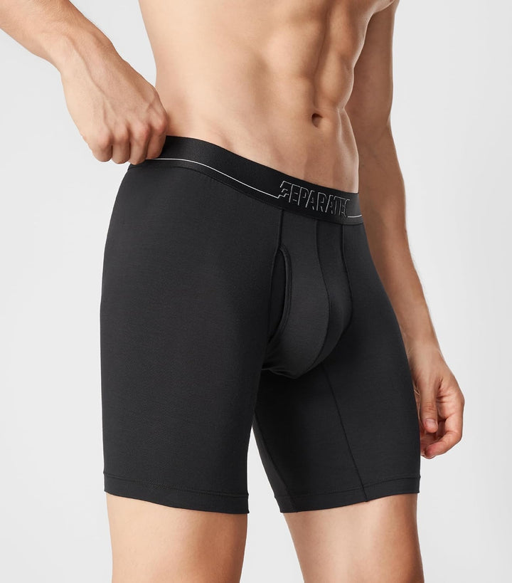 Separatec Herren Boxershorts Modal Bequeme Unterhosen Separaten Beuteln Unterwäsche Weiche Atmungsak