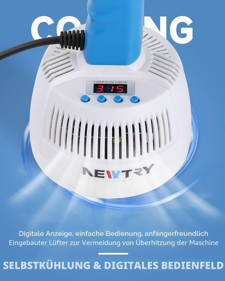 NEWTRY 20-100mm Elektromagnetische Induktionsdichtungsmaschine, tragbare Aluminiumfolie-Dichtungsmas