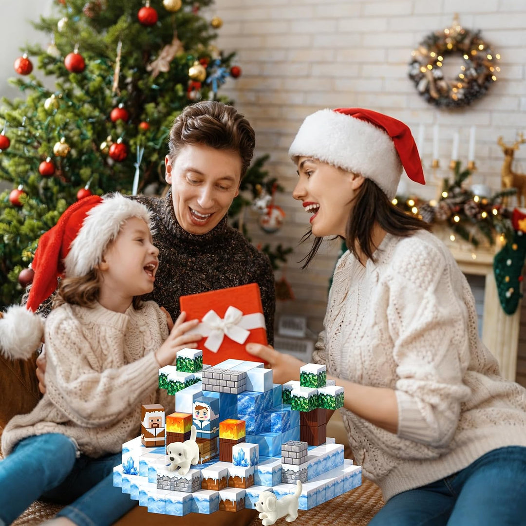 Magnetische Bausteine Blöcke 300 Stück,Magnetbausteine Magnetspielzeug Magneten Kinder Magnetische B