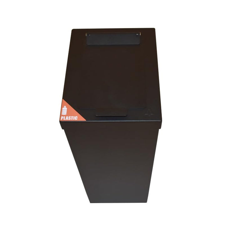 PROREGAL Wertstoffsammler RecycloFlex 60 | 60 Liter, HxBxT 70,5x26,3x34,3cm | Aluminium | Schwarz, S
