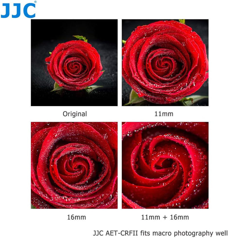 JJC Automatik Makro Zwischenringe (AF) für Makrofotographie 11mm/16mm Set für Canon RF-Bajonett Kame