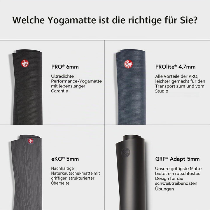 Manduka PRO Yoga and Pilates Mat Midnight 180cm x 66cm x 6mm, Midnight 180cm x 66cm x 6mm