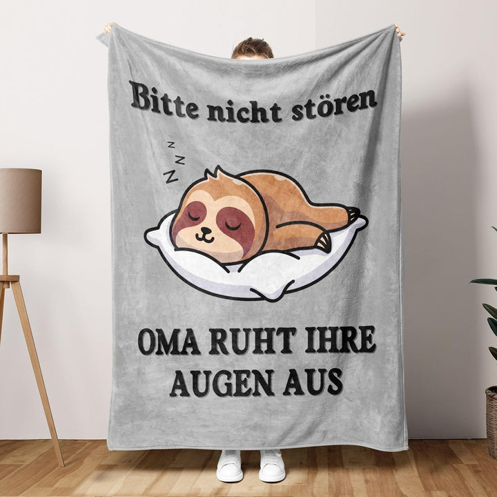 Niyewsor Oma Geschenke zum Geburtstag Weihnachten, Flanelldecke - Geschenke für Oma, Beste Oma Gesch
