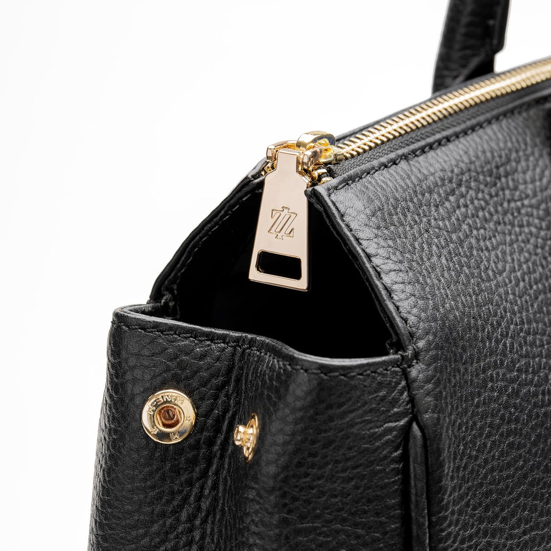 Lazarotti Bologna XL Damen Leder Handtasche | längenverstell- & abnehmbarer Tragegurt | sehr grosse