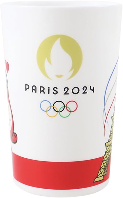 FUN HOUSE Olympique Games Paris 2024 Geschirrset JO 6 Teller 22 cm, 6 Schalen 16 cm und 6 Gläser 220