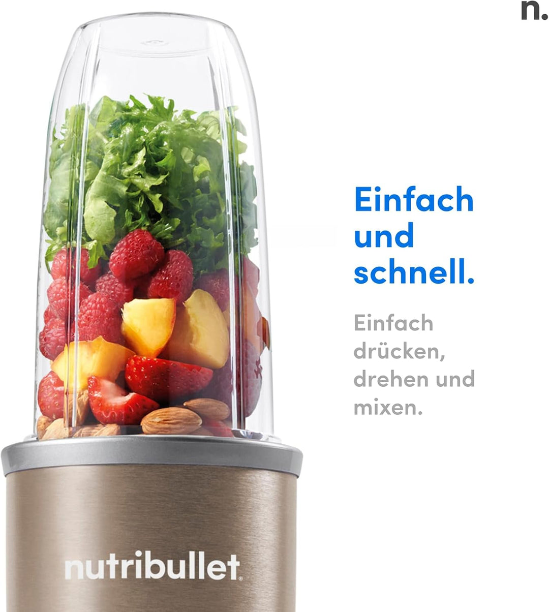 nutribullet Pro, 900 Watt Leistung, Einfach und schnell in der Anwendung, Kompakt, Leicht zu reinige