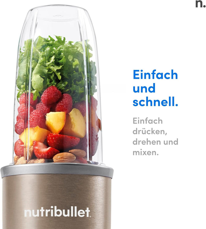 nutribullet Pro, 900 Watt Leistung, Einfach und schnell in der Anwendung, Kompakt, Leicht zu reinige