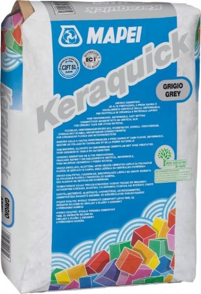 Mapei KERAQUICK Schnellflexklebemörtel Grau 25 Kg - verformbarer hydraulisch & schnell erhärtender