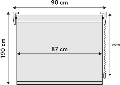 VIEWTEX - Rollo Screen 10% / Erhältlich in verschiedenen Grössen und Farben (perlgrau, 90 x 190)