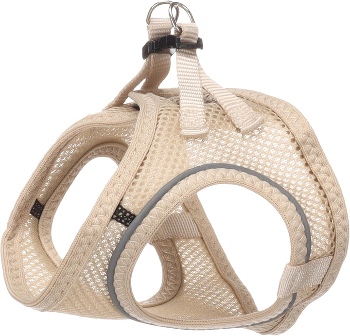 katzengeschirr - Step&Go Berta beige S - 24-29 cm / 31-35 cm - Nylon mit atmungsaktivem mesh und ref
