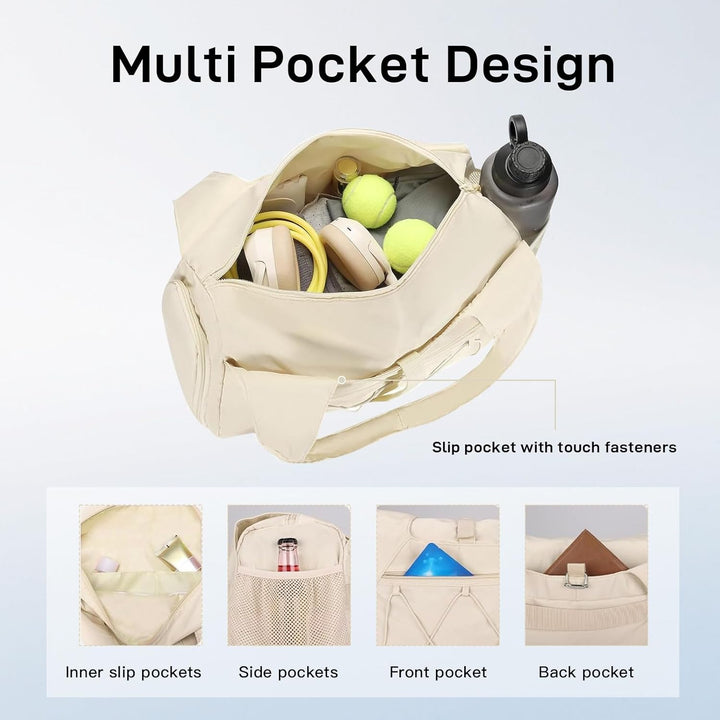 Sporttasche Damen - Gym Bag Women Leicht Wasserabweisend - Sporttasche mit Schuhfach und Nassfach -