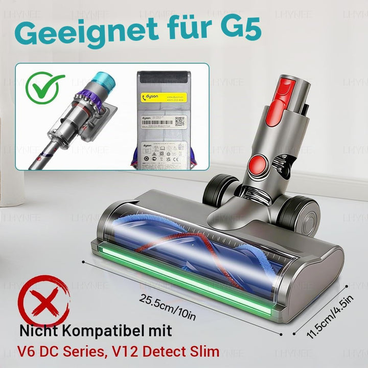 Bürstenkopf mit LED-Beleuchtung für Staubdetektionsfunktion,Kompatibel für Dyson Gen5 Detect Staubsa
