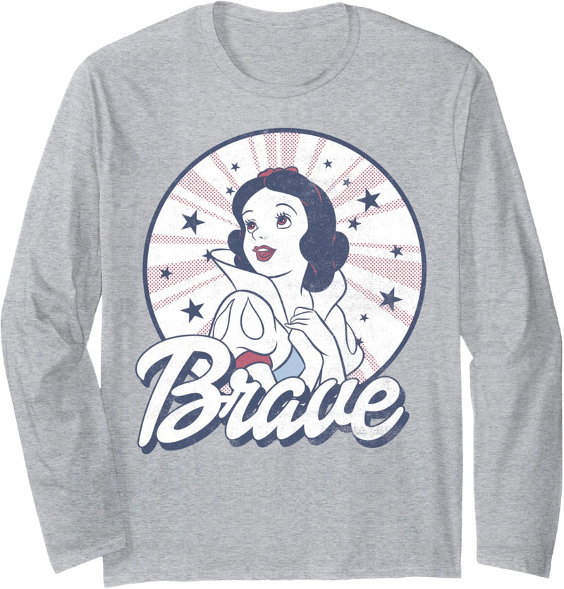 Disney Snow White Brave Retro Style Circle Portrait Langarmshirt