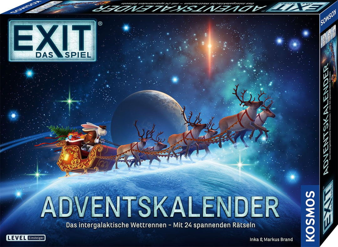 KOSMOS 684488 EXIT® - Das Spiel - Adventskalender 2024: Das intergalaktische Wettrennen, mit 24 span