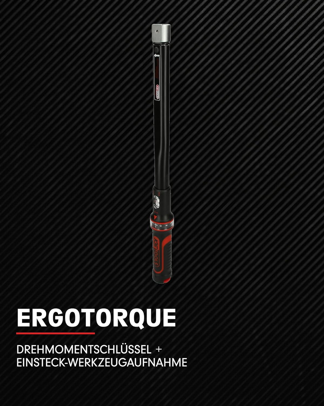 KS Tools Einsteck Drehmomentschlüssel 9x12 mm ERGOTORQUEprecision 516.1632 I 20-100 Nm I Mit Doppels